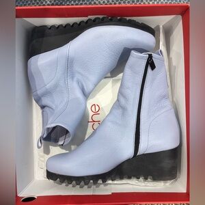 Arche Larazo Light Blue leather Wedge Boots 37